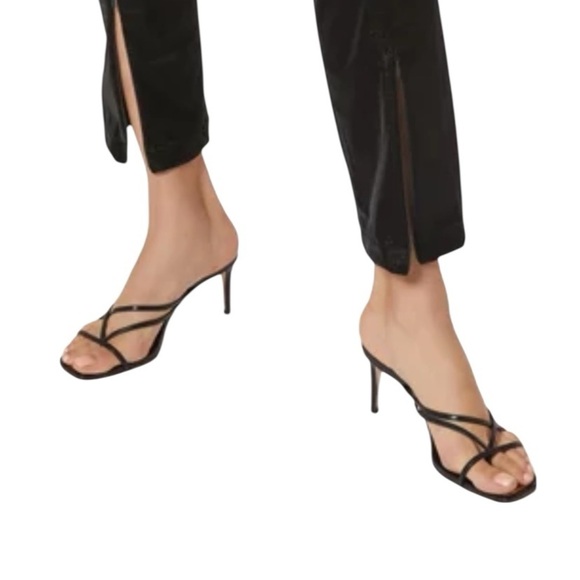 Good American The Croc Exec Black High Waist Faux Leather
Pants SZ 4 - Picture 3 of 16